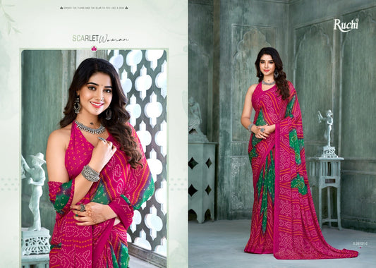 26101-C Star Chiffon Ruchi Sarees