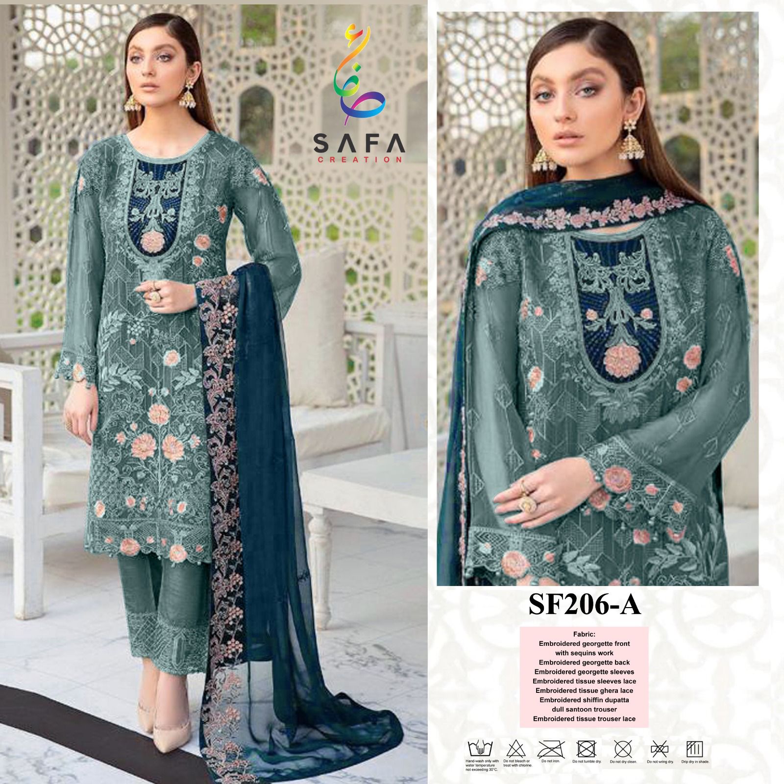 206A Safa Creation Pakistani Salwar Suits