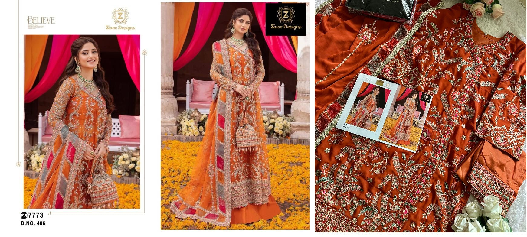 406 Ziaaz Designs Pakistani Salwar Suits