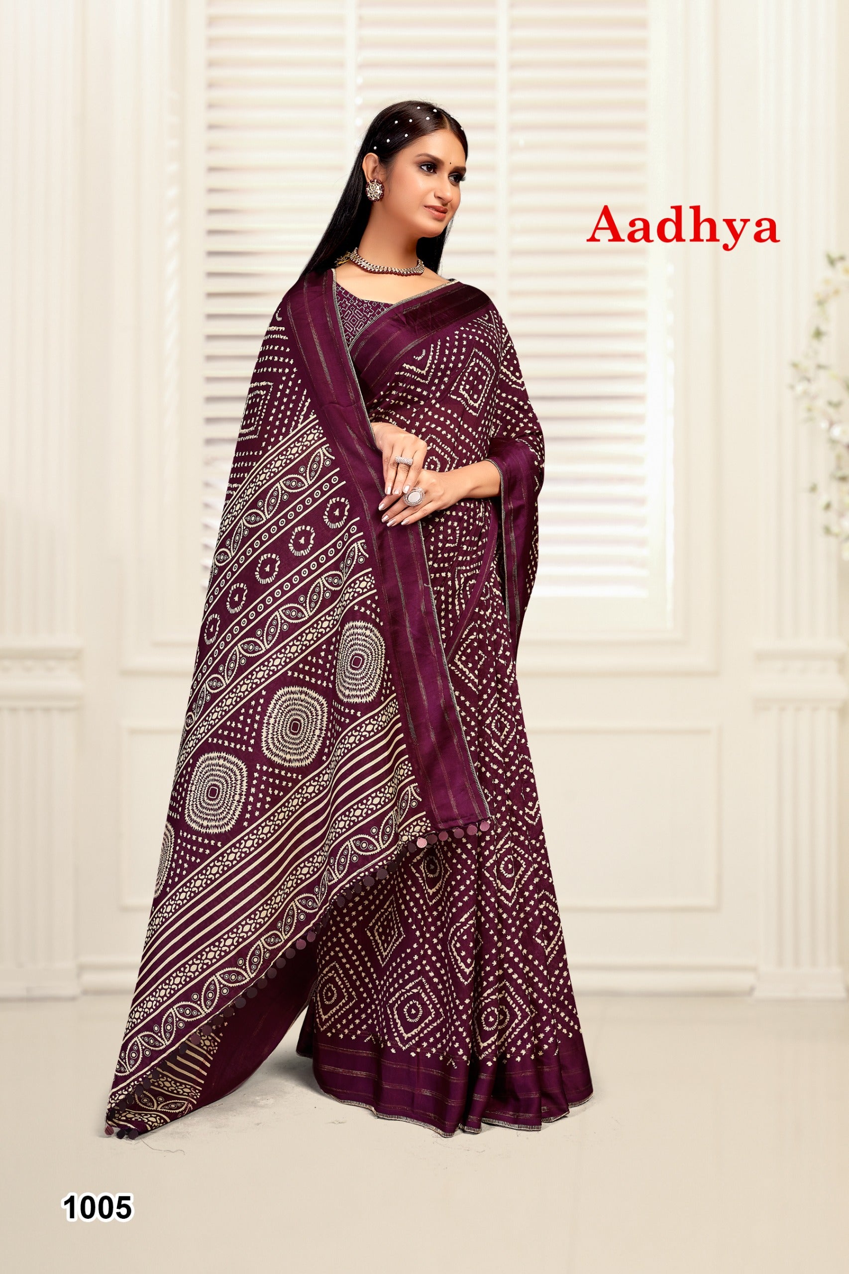 1005 Aadhya Mahamani Creation Sarees