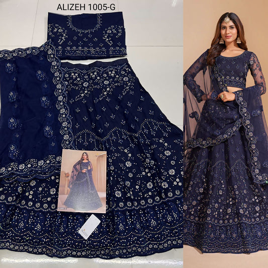 1005G Bridal Heritage Color Splash Alizeh Lehenga Choli
