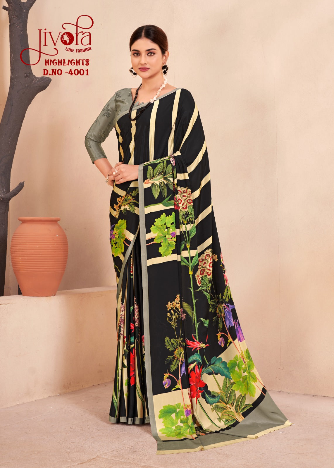 4001 Highlight Jivora Sarees