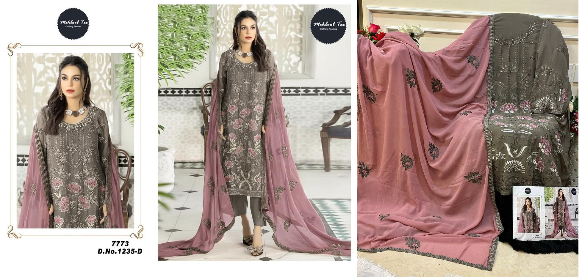 1235D Mehboob Tex Pakistani Salwar Suits