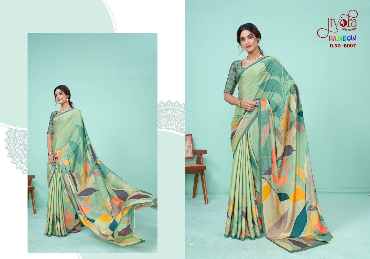 5007 Rainbow Jivora Sarees
