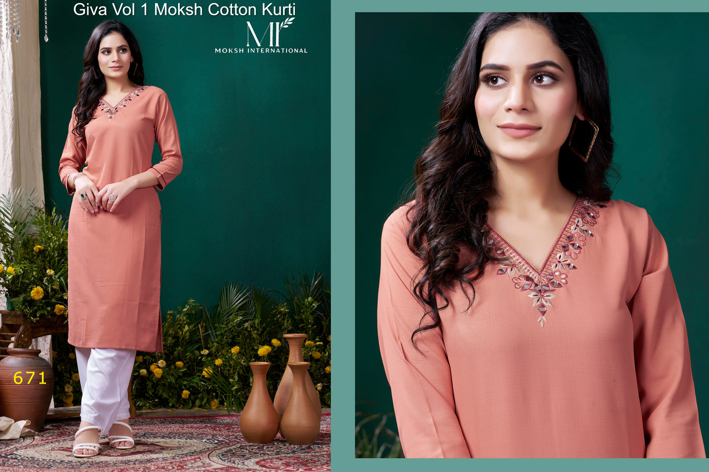 671 Giva Vol 1 Moksh Cotton Kurti