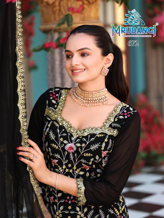 672 Prisha Hit Mrudangi Georgette Readymade Suits