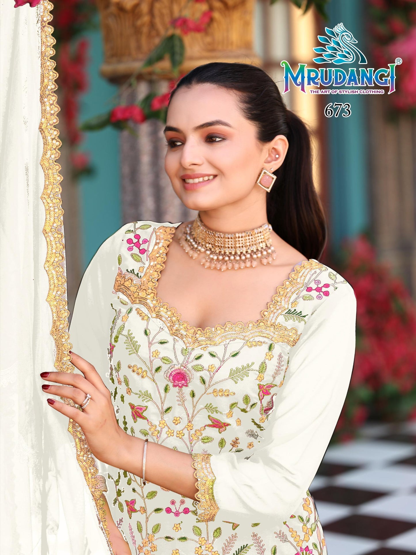673 Prisha Mrudangi Georgette Readymade Suits