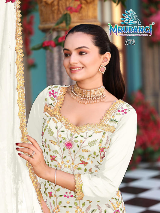 673 Prisha Mrudangi Georgette Readymade Suits