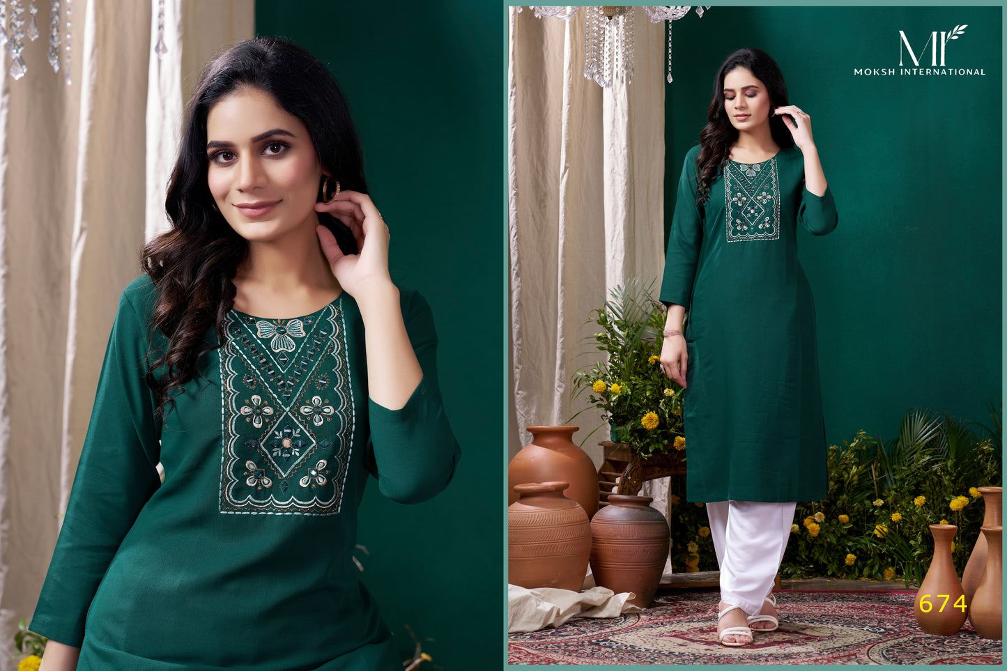 674 Giva Vol 2 Moksh Handwork Kurti
