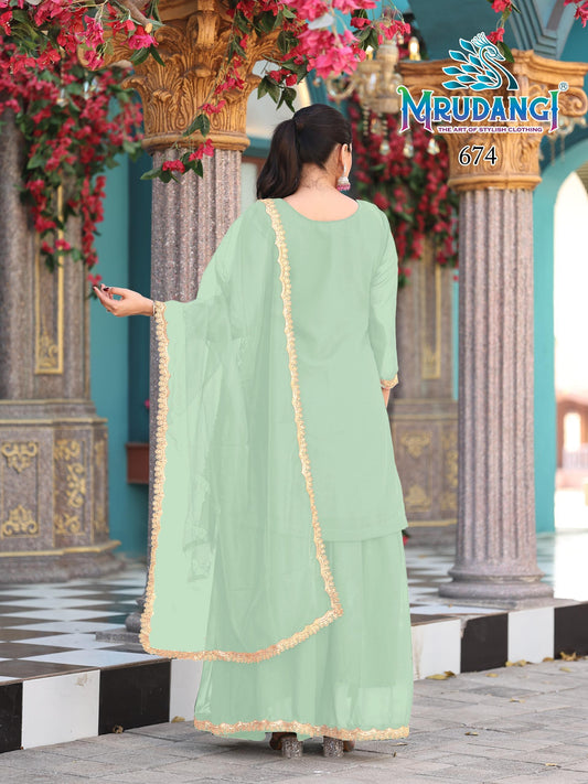 674 Prisha Mrudangi Georgette Readymade Suits