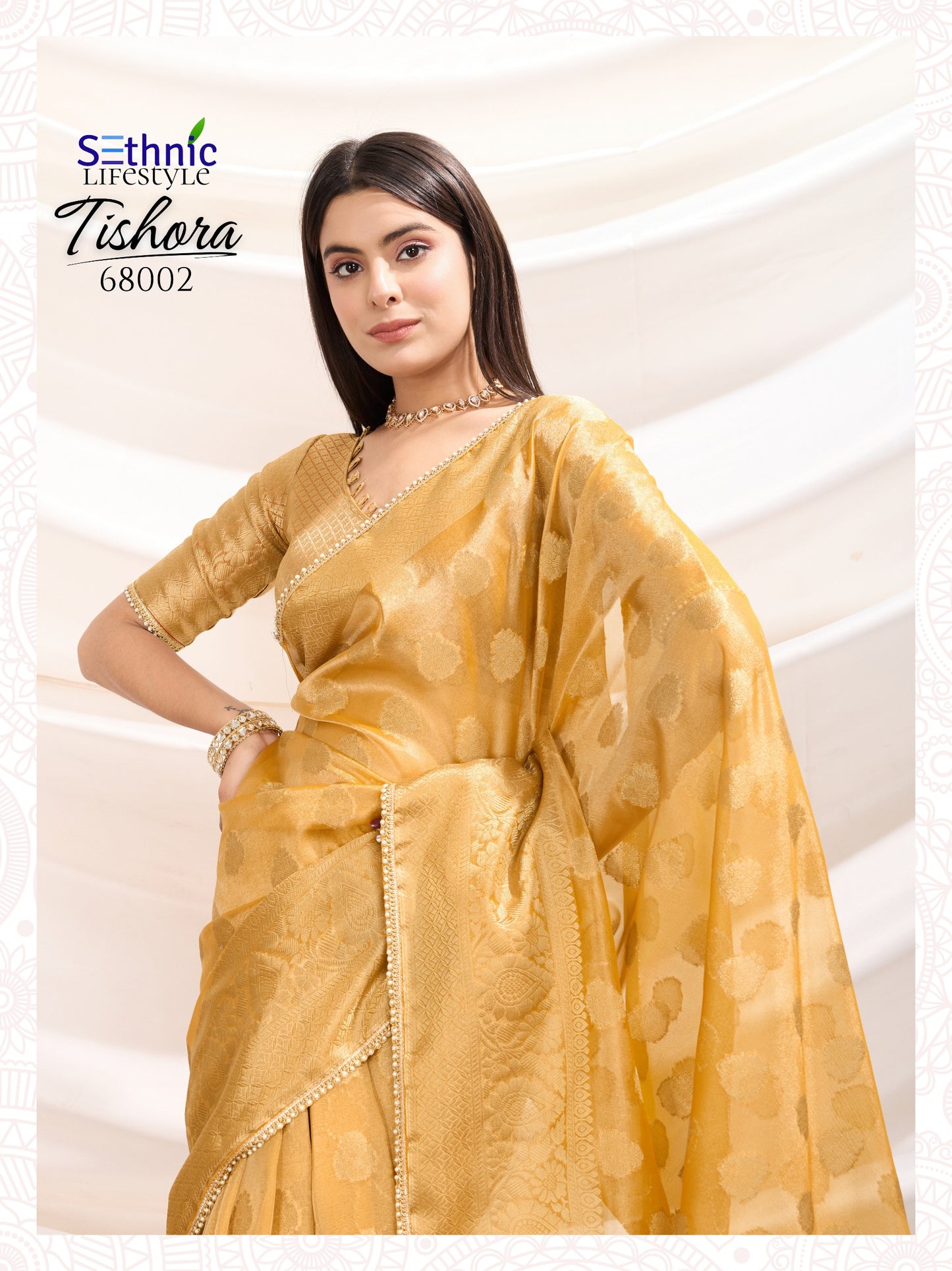 68002 Tishora Sethnic Tissue Silk Sarees
