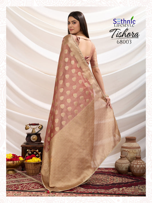 68003 Tishora Sethnic Tissue Silk Sarees