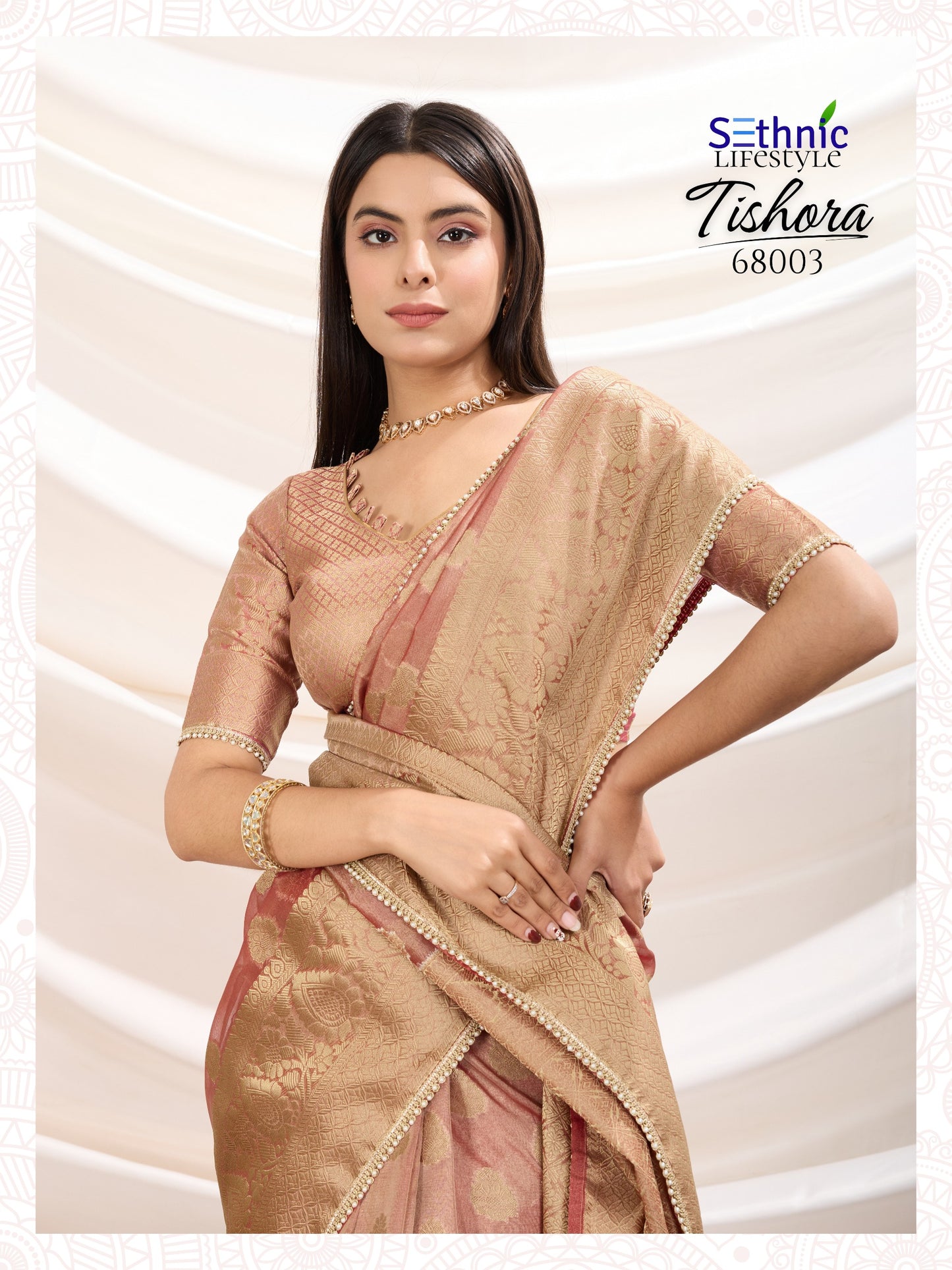 68003 Tishora Sethnic Tissue Silk Sarees