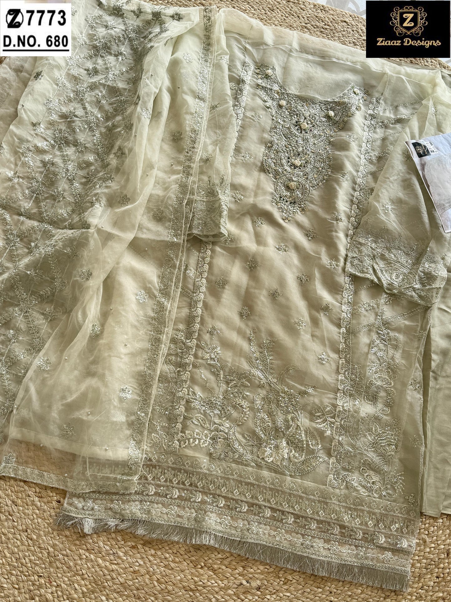 680 Ziaaz Designs Handwork Pakistani Salwar Suits