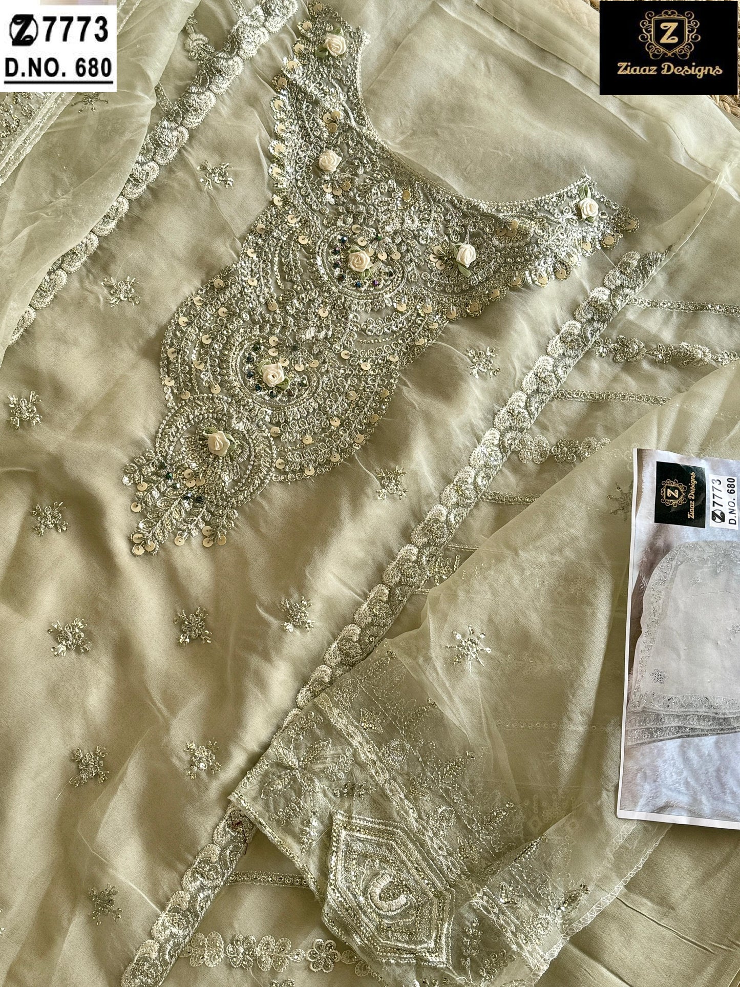 680 Ziaaz Designs Handwork Pakistani Salwar Suits