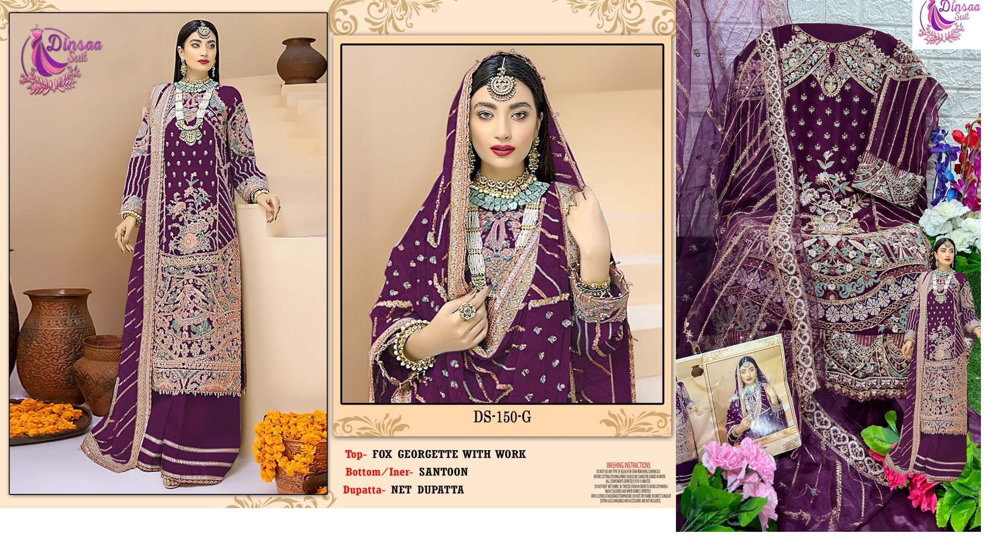 150G Dinsaa Suit Pakistani Salwar Suits