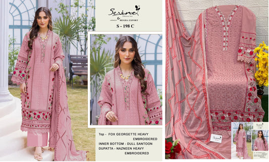 S-198-C Serine Pakistani Salwar Suits