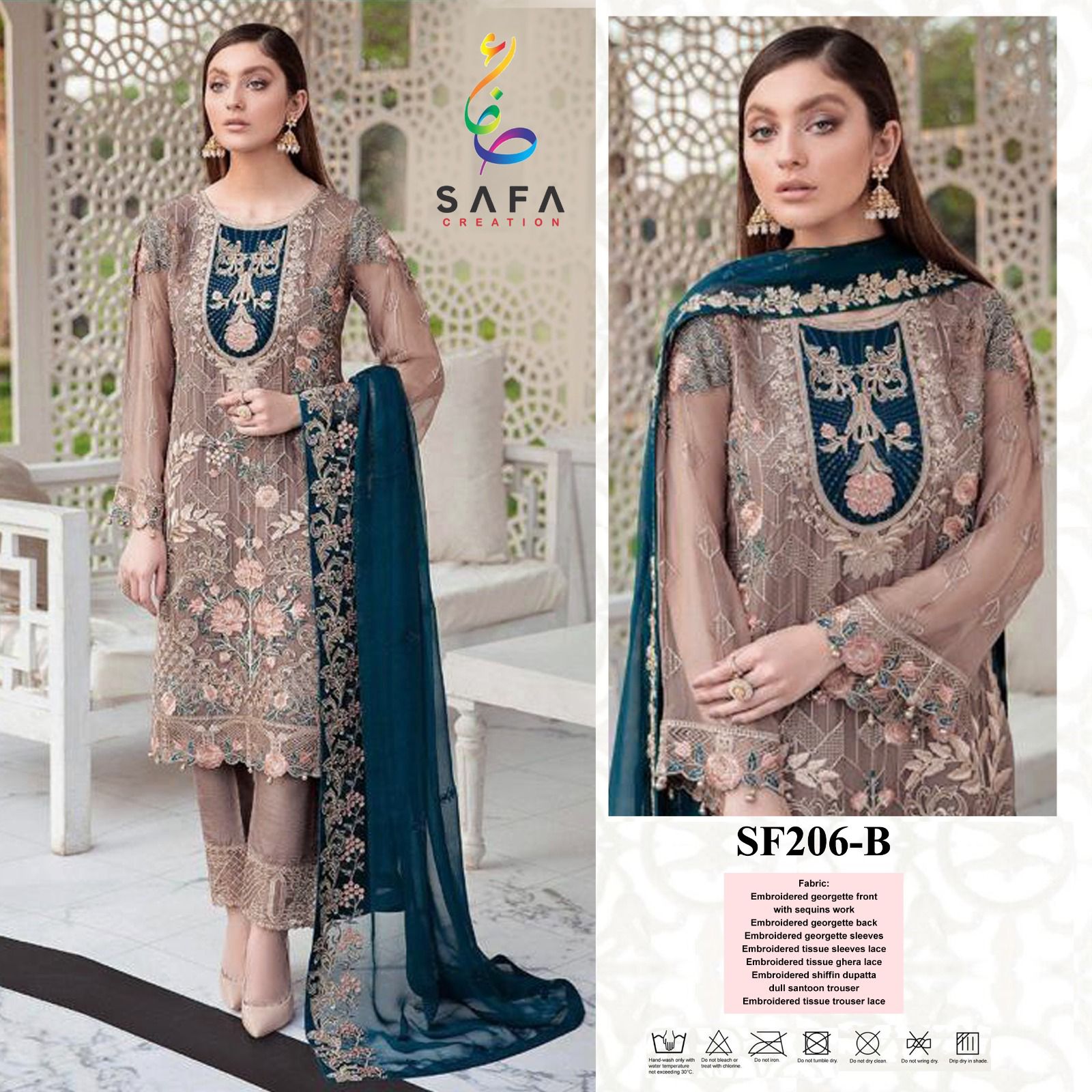206B Safa Creation Pakistani Salwar Suits