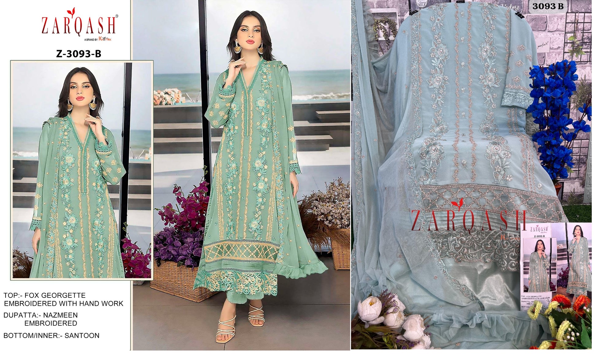 3093B Zarqash Pakistani Salwar Suits