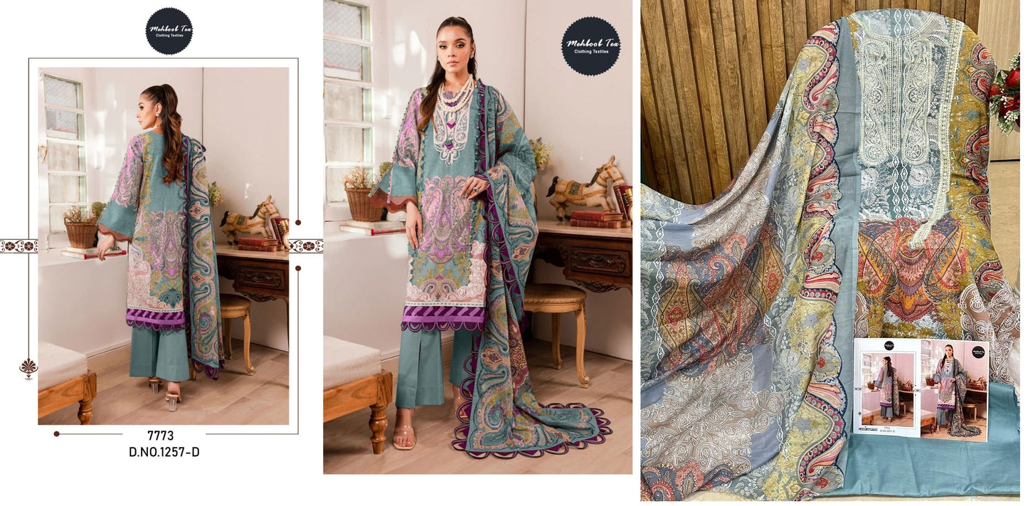 1257D Mehboob Tex Pakistani Salwar Suits