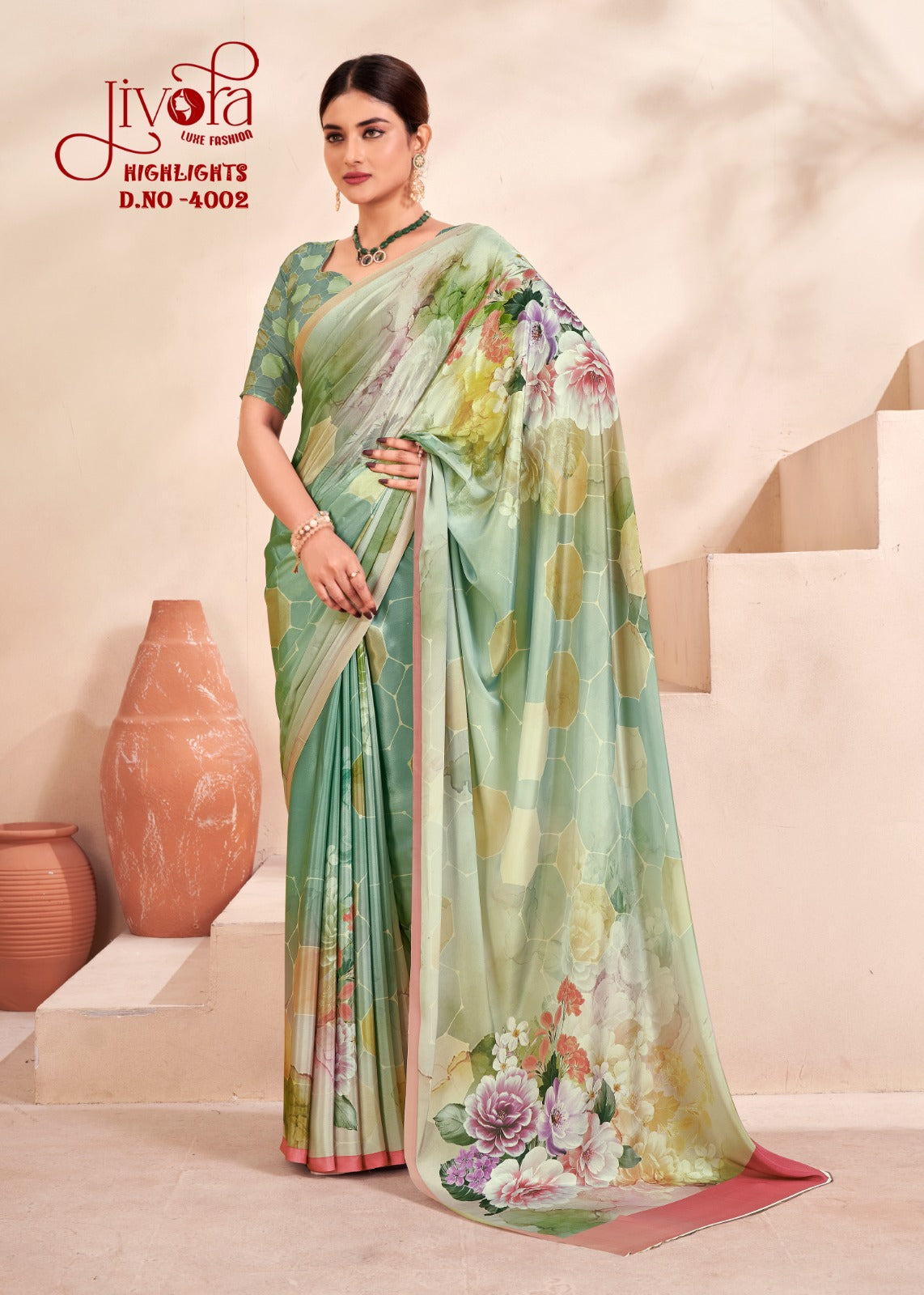 4002 Highlight Jivora Sarees