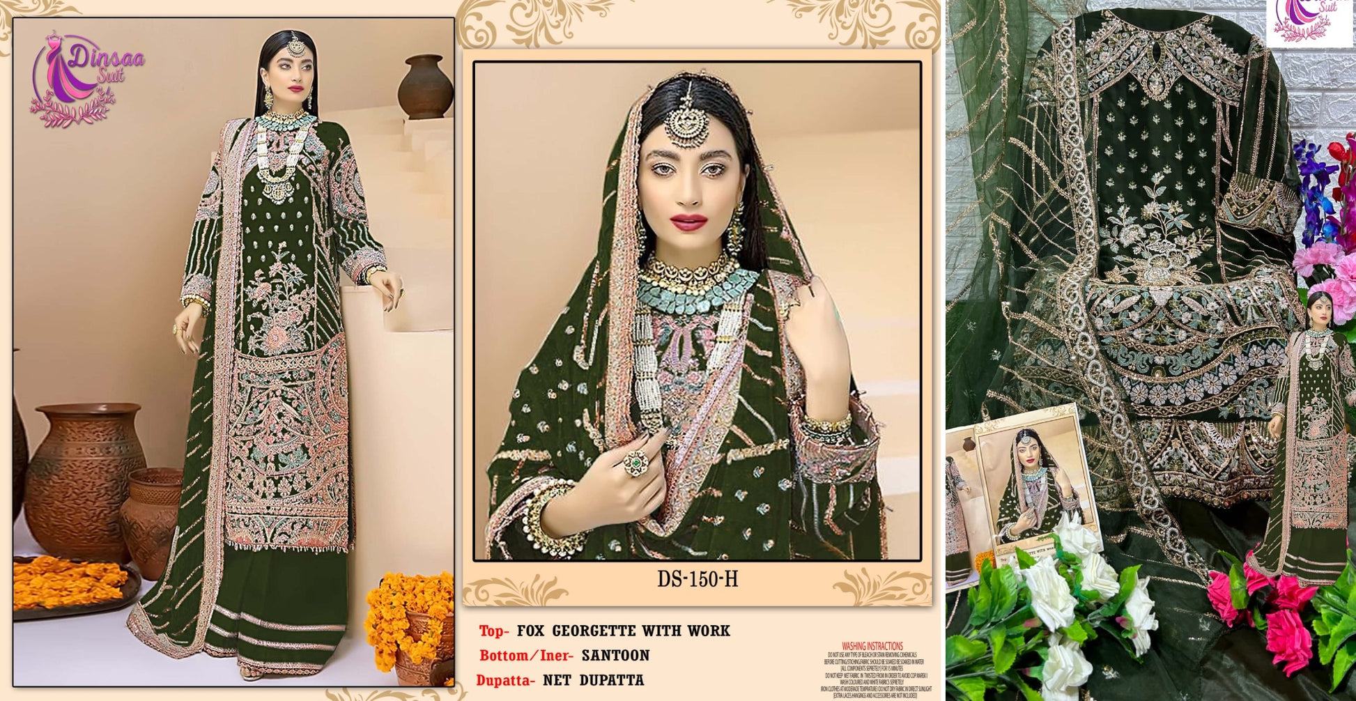 150H Dinsaa Suit Pakistani Salwar Suits