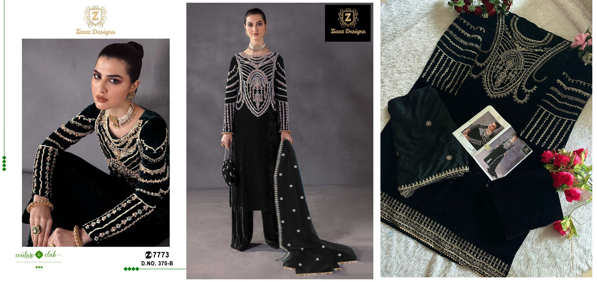 370B Ziaaz Designs Pakistani Salwar Suits