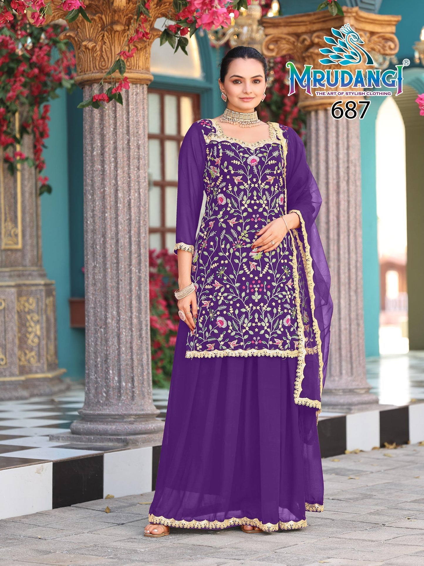 687 Prisha Vol 3 Mrudangi Georgette Readymade Suits
