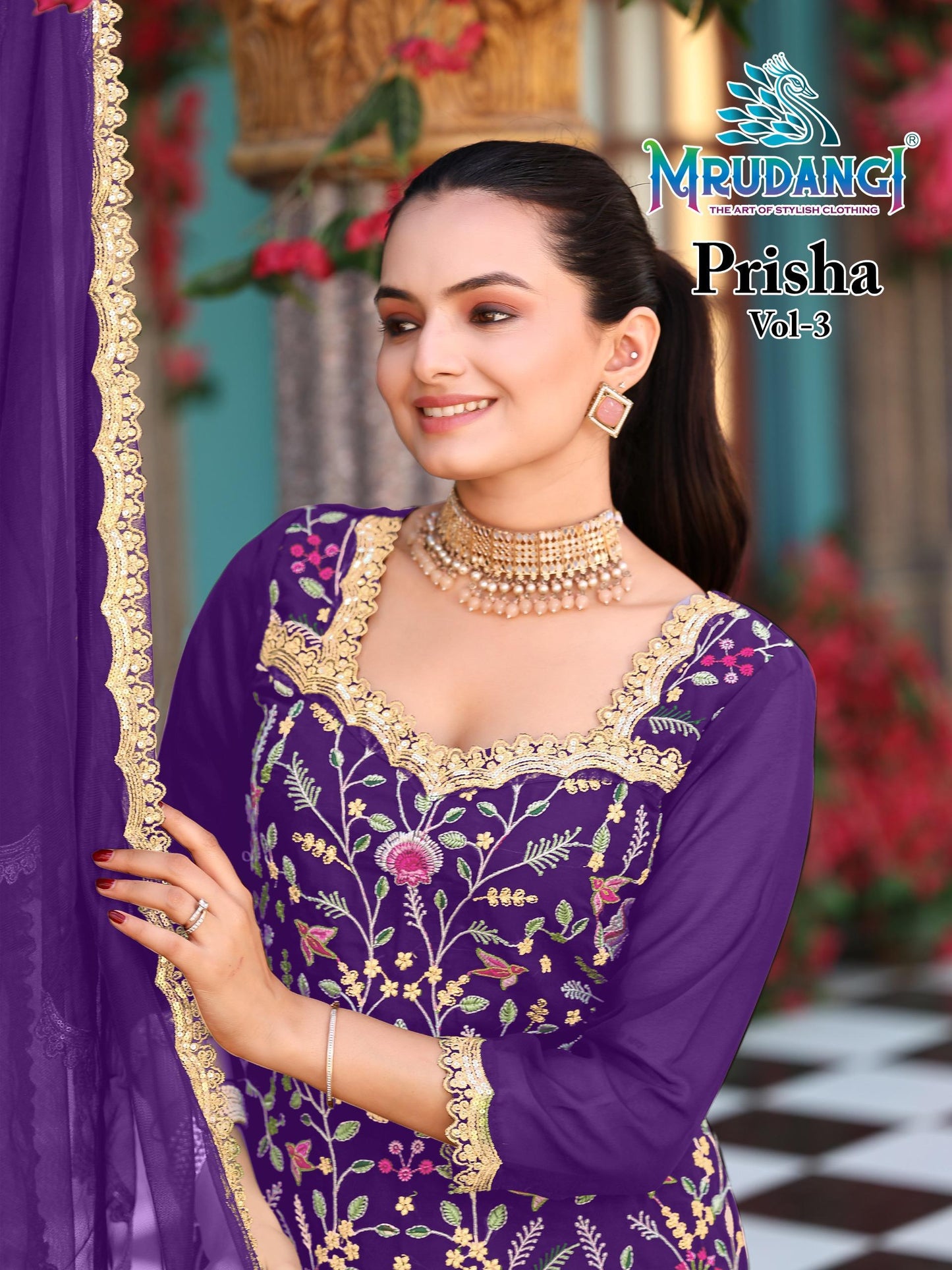 687 Prisha Vol 3 Mrudangi Georgette Readymade Suits