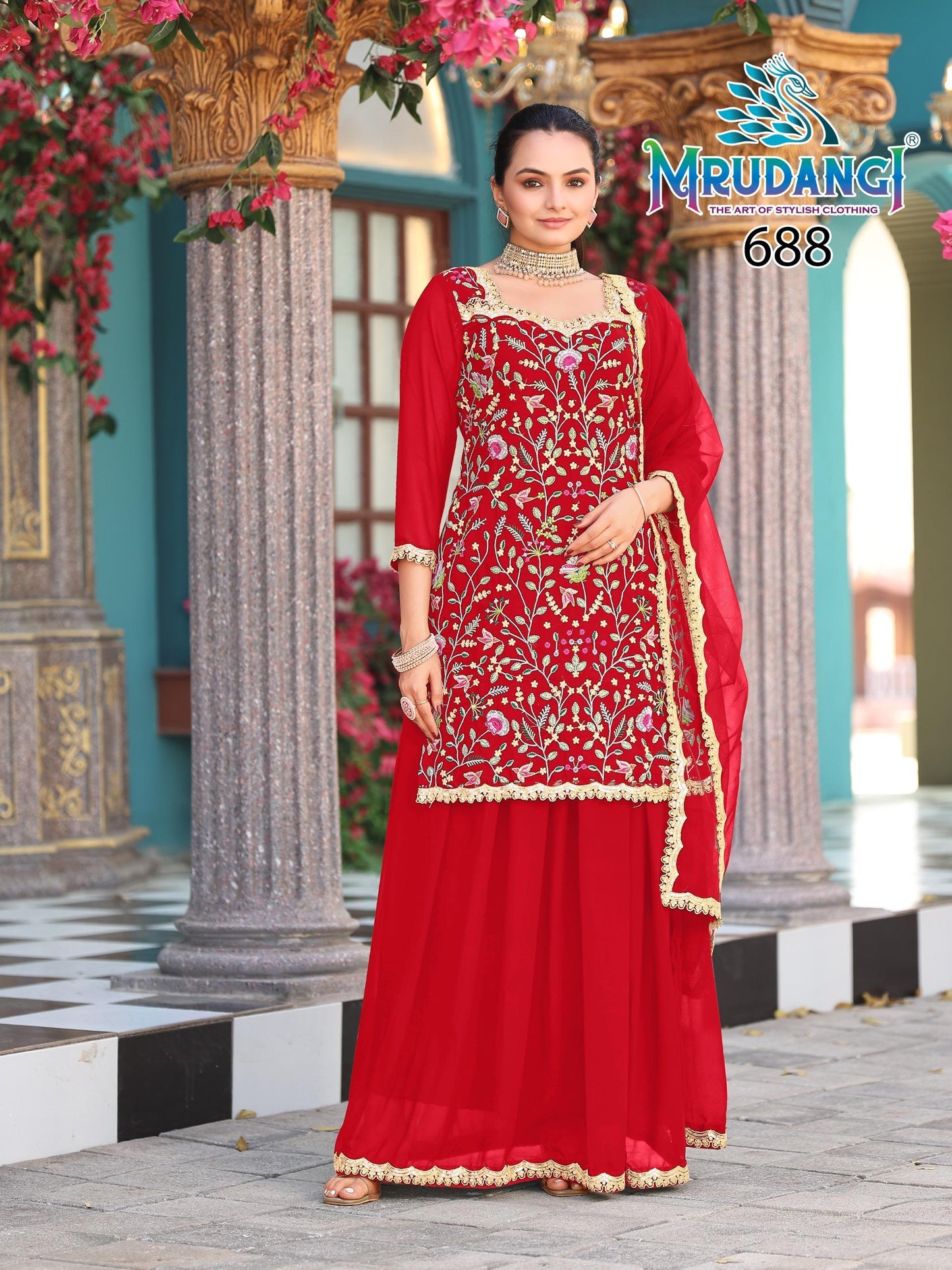 688 Prisha Vol 3 Mrudangi Georgette Readymade Suits