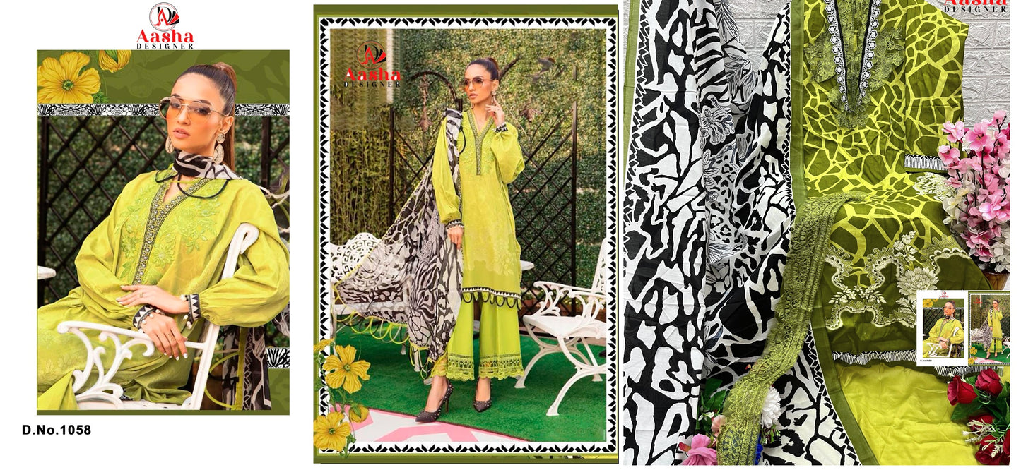 1058 Aasha Designer Pakistani Salwar Suits