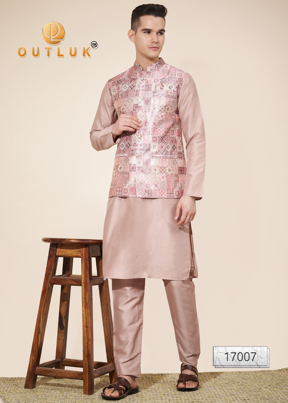17007 Wedding Collection Vol 17 Outluk Mens Kurta Pyjama