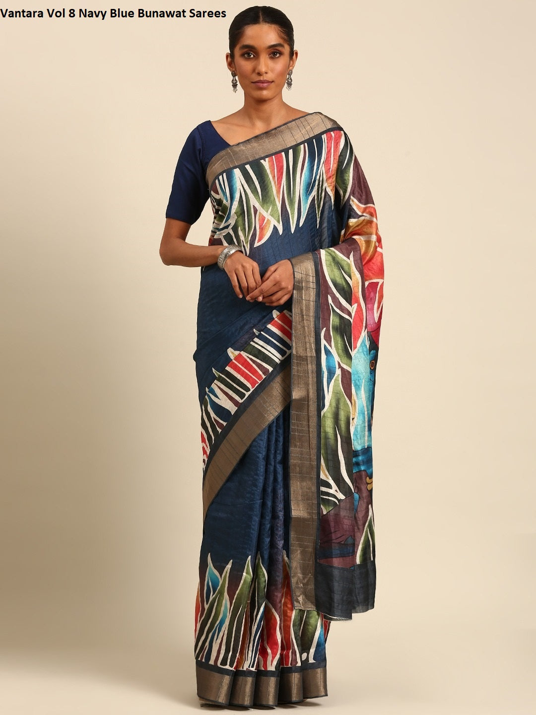 Vantara Vol 8 Navy Blue Bunawat Sarees
