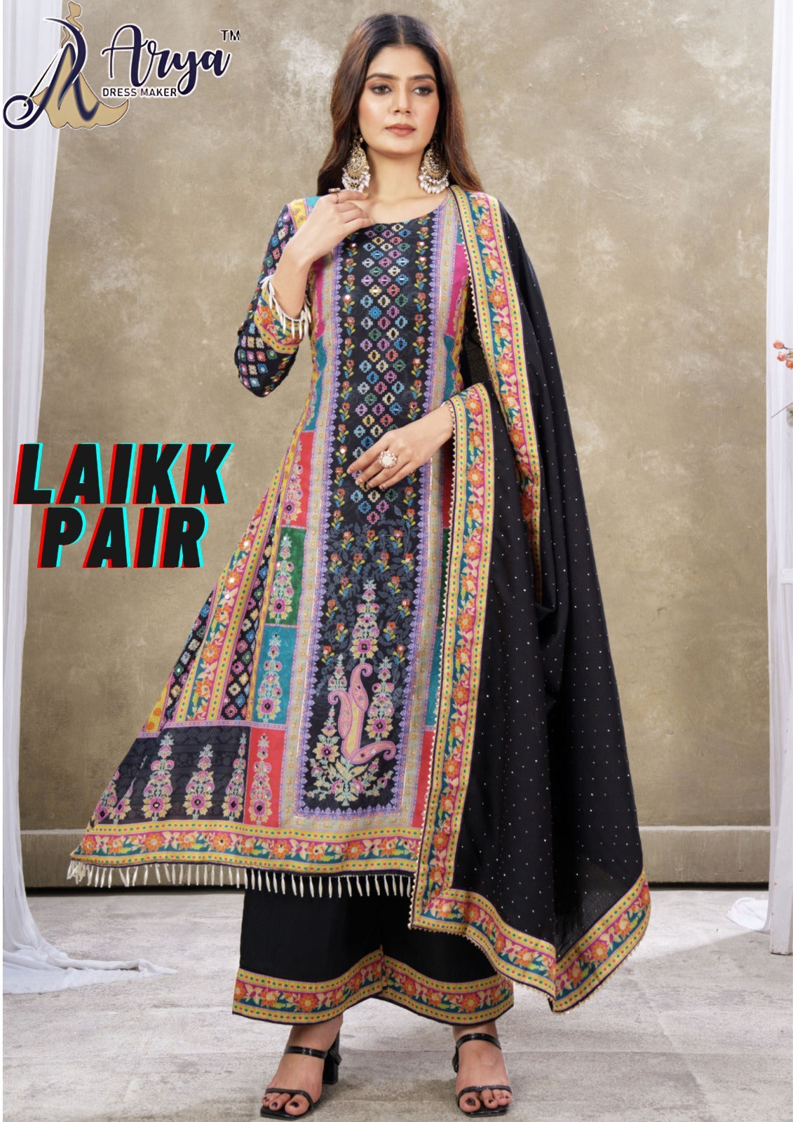 Laikk Black Adm Readymade Suits