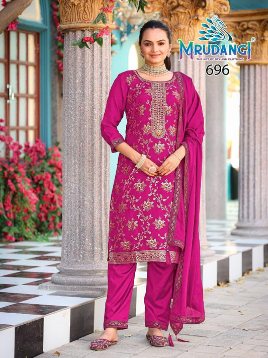 696 Priyanshi Mrudangi Pure Viscose Readymade Suits