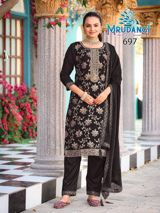 697 Priyanshi Mrudangi Pure Viscose Readymade Suits