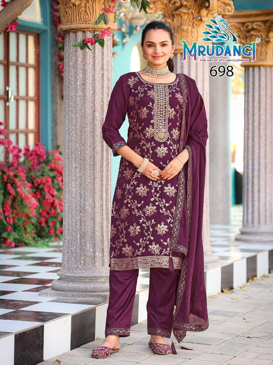 698 Priyanshi Mrudangi Pure Viscose Readymade Suits