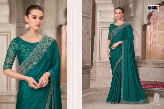 31004 Silver Screen 21 Edition Tfh Sartin Silk Sarees