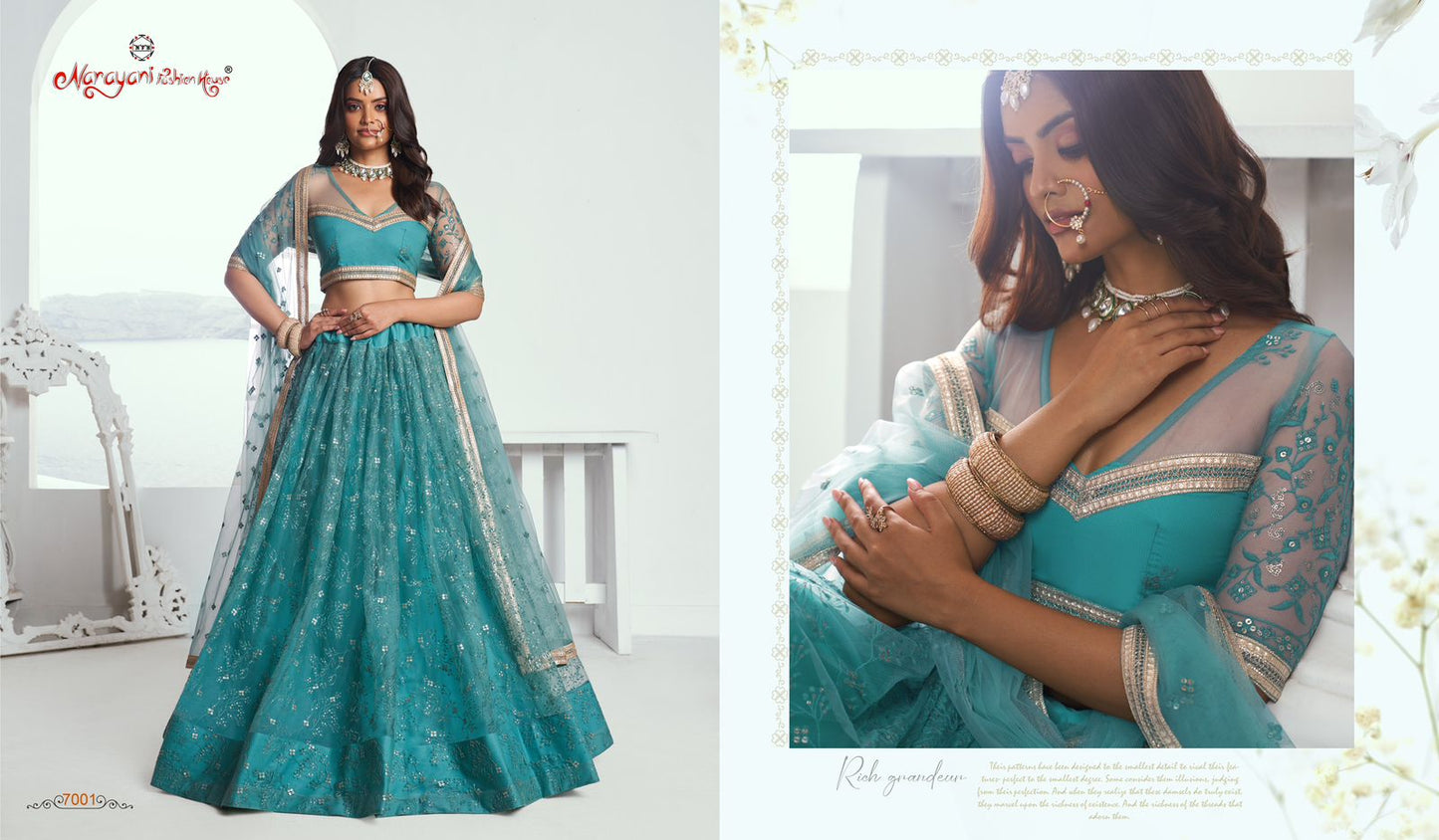7001 Chandrakala Vol 1 Narayani Fashion House Butterfly Net Lehenga Choli