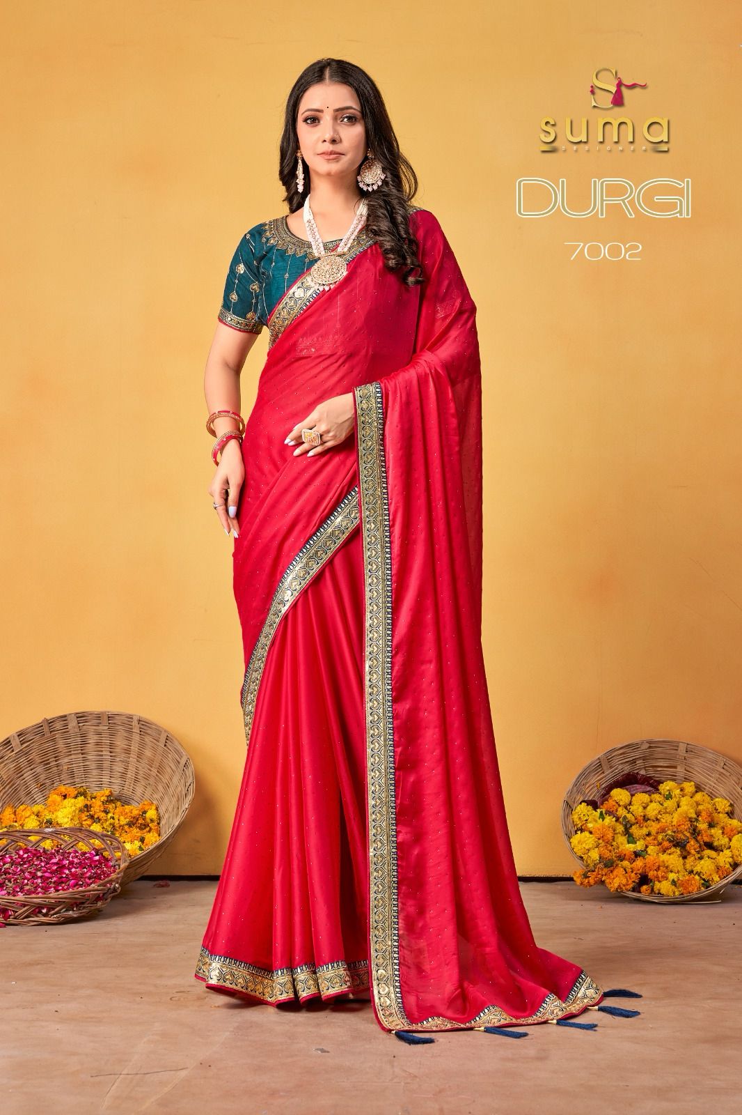 7002 Durga Suma Designer Rangoli Sarees