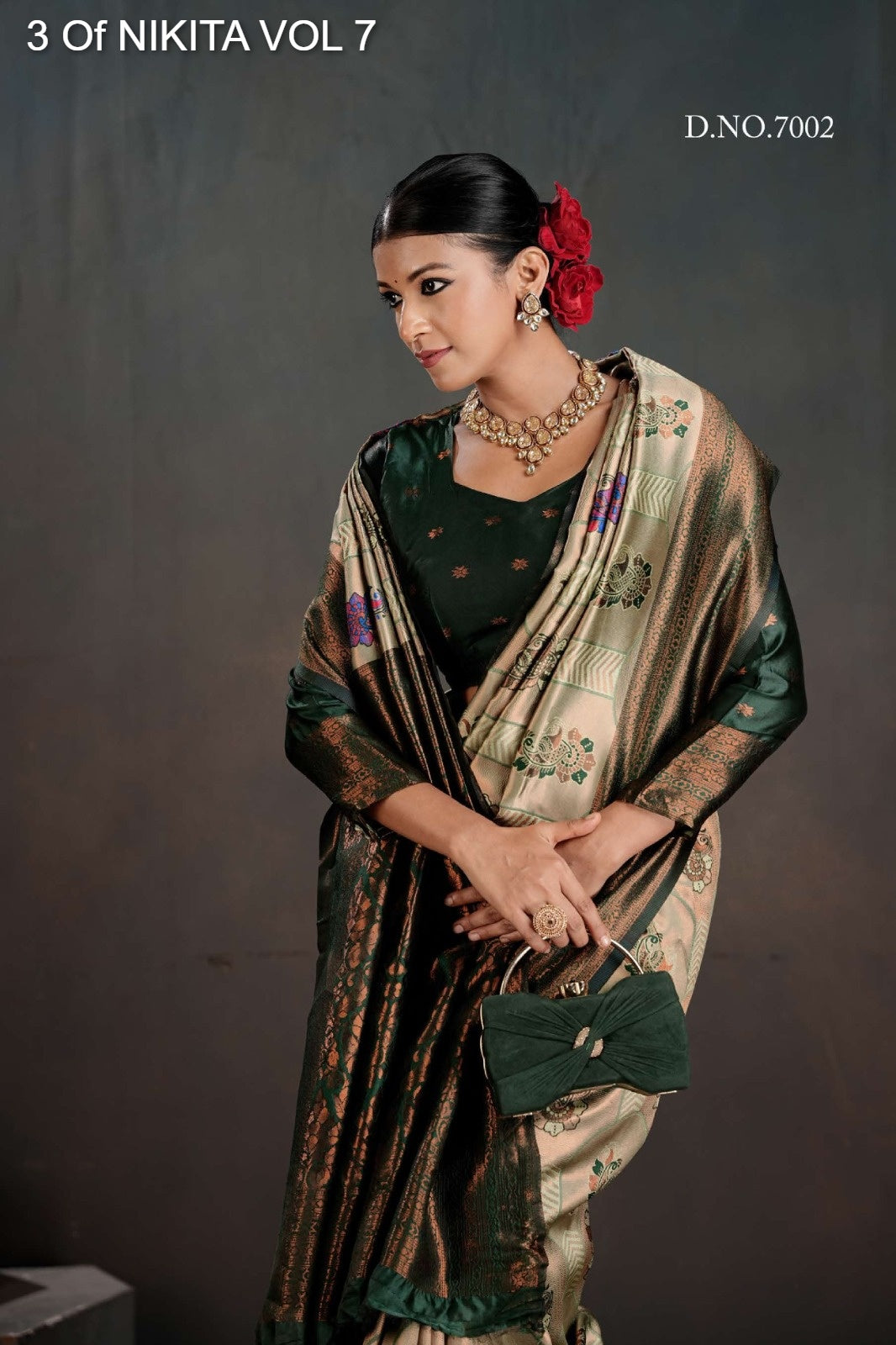 7002 Nikita Vol 7 3 Of Kanchi Silk Sarees