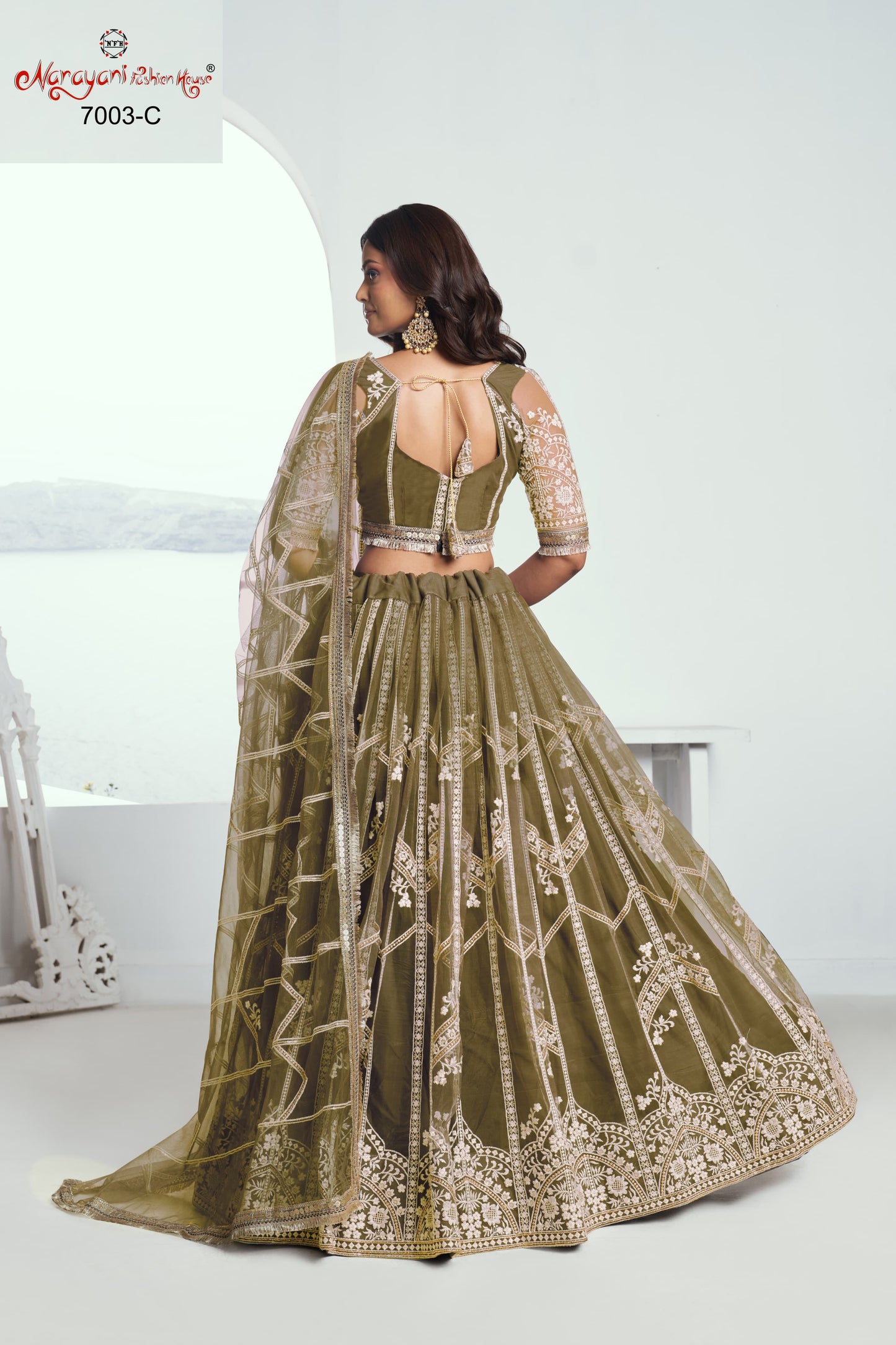 7003C Chandrakala Vol 1 Narayani Fashion House Butterfly Net Lehenga Choli