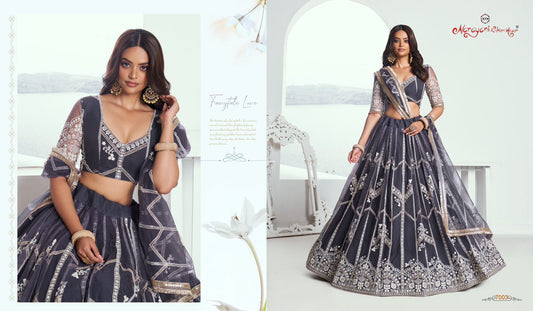 7003 Chandrakala Vol 1 Narayani Fashion House Butterfly Net Lehenga Choli