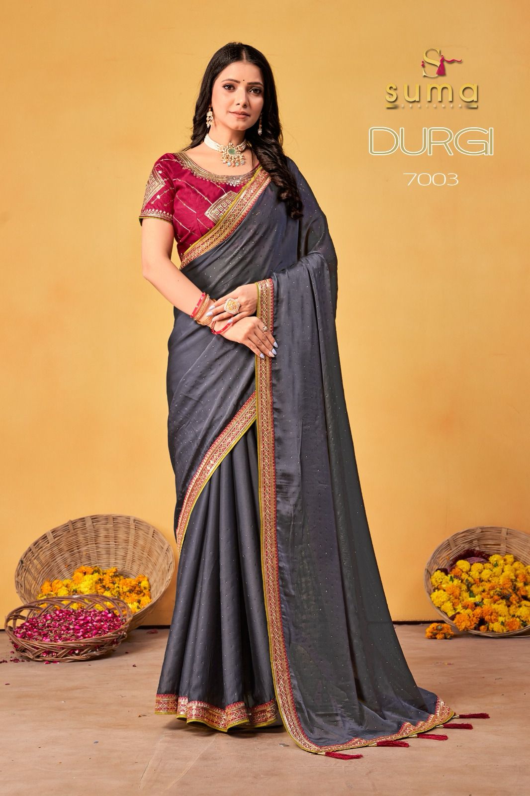 7003 Durga Suma Designer Rangoli Sarees