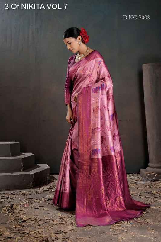 7003 Nikita Vol 7 3 Of Kanchi Silk Sarees