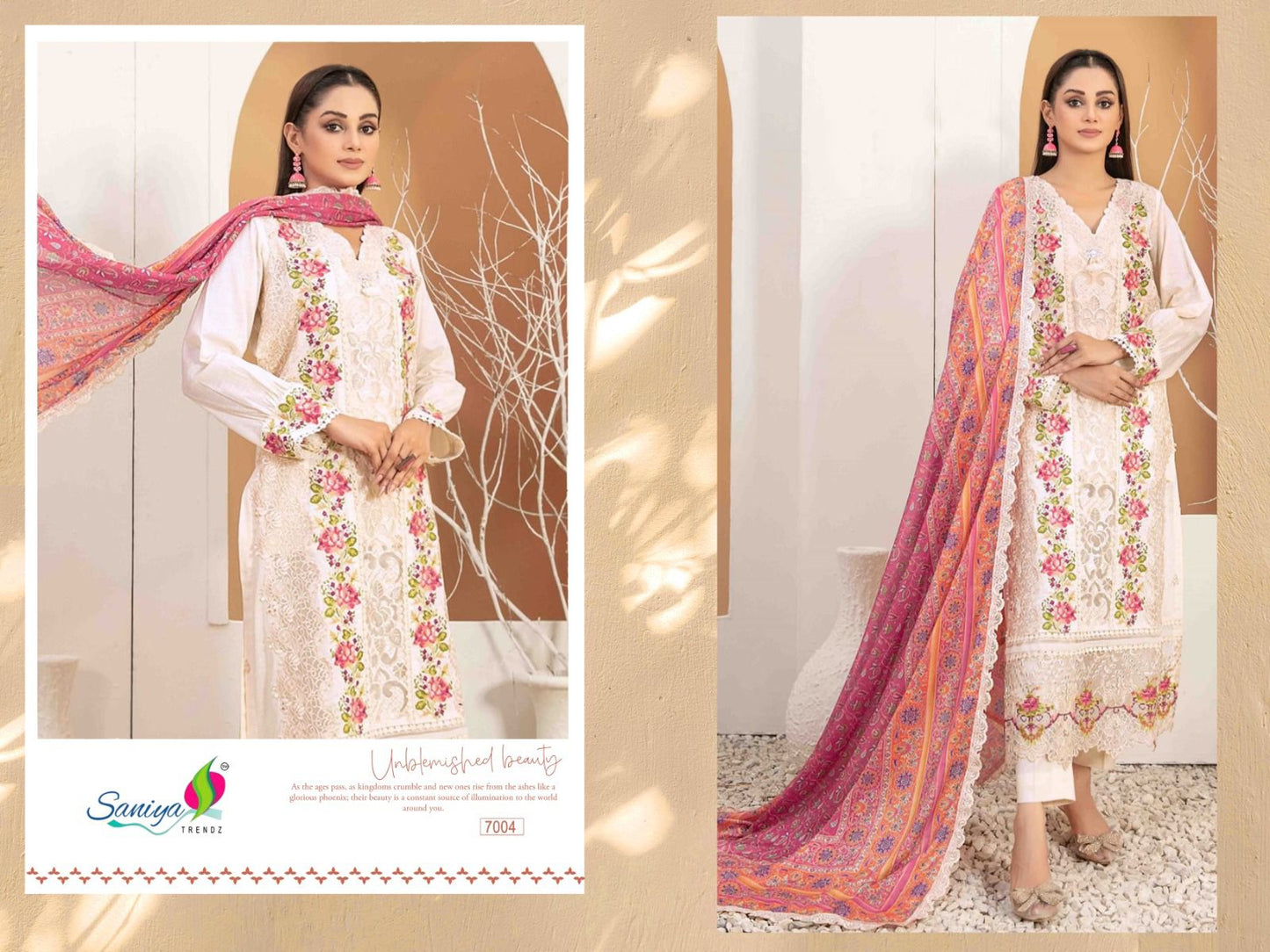 7004 Rang Rasiya Nx Vol 7 Saniya Trendz Cotton Pakistani Salwar Suits