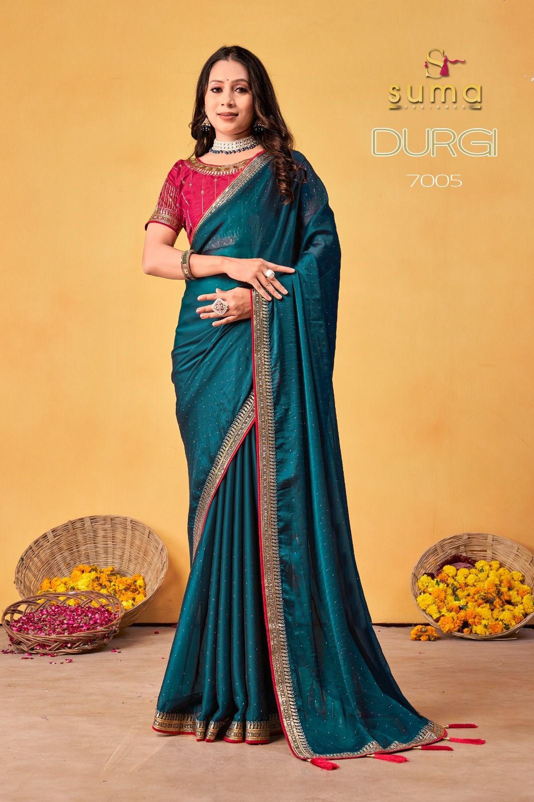 7005 Durga Suma Designer Rangoli Sarees