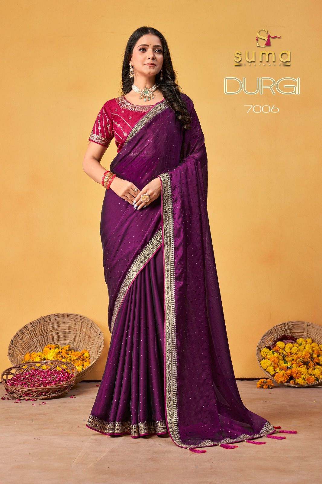 7006 Durga Suma Designer Rangoli Sarees