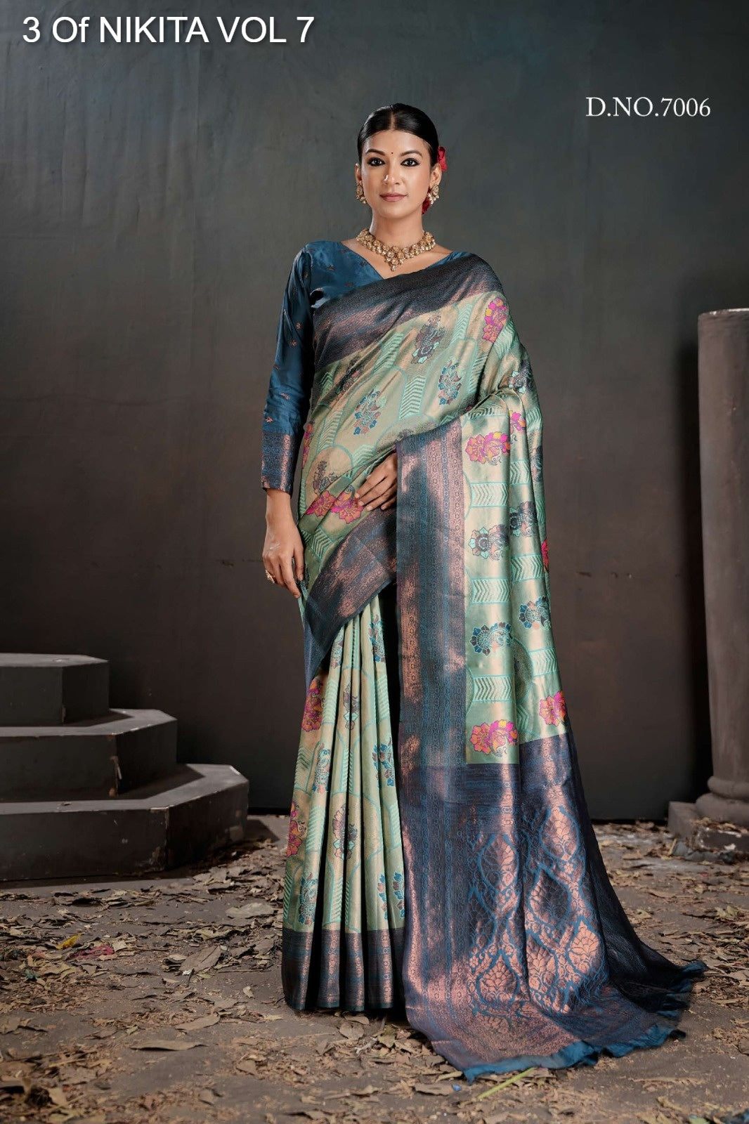 7006 Nikita Vol 7 3 Of Kanchi Silk Sarees