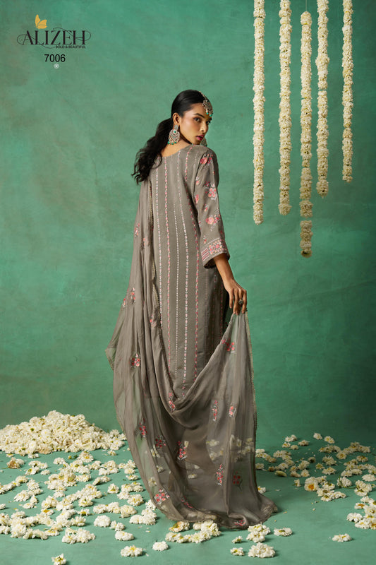 7006 Rose Alizeh Embroidery Pakistani Salwar Suits